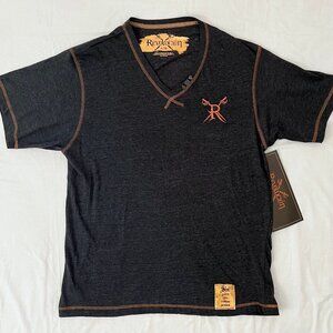 Revolucion Men’s Vintage Y2K T-Shirt, Charcoal Heather, Size Large, NWT